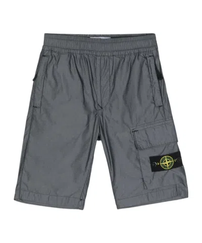 Stone Island Loose Waist Shorts In Blue