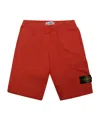 Stone Island Loose Waist Shorts In Red