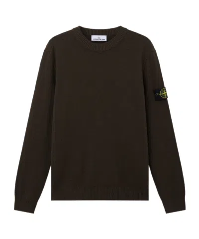 Stone Island Loose-fit Crewneck Jumper With Ribbed Trims In Gray
