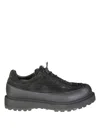 Stone Island Low-profile Black Suede Sneaker In Gray