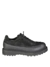 Stone Island Low-profile Black Suede Sneaker In Gray