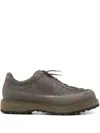 Stone Island Lace-up Suede Sneakers In Green
