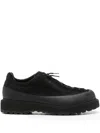Stone Island Textured Black Sneakers With Suede Upper In Black