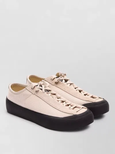 Stone Island Low Top Sneakers Rubber Sole Design In Neutral