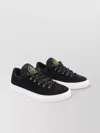 Stone Island Low Top Suede Sneakers In Black