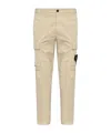 Stone Island Regular Tapered Cargo Trousers Sand In White