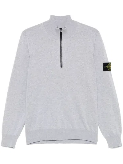 Stone Island Ls Polo In Melngrey