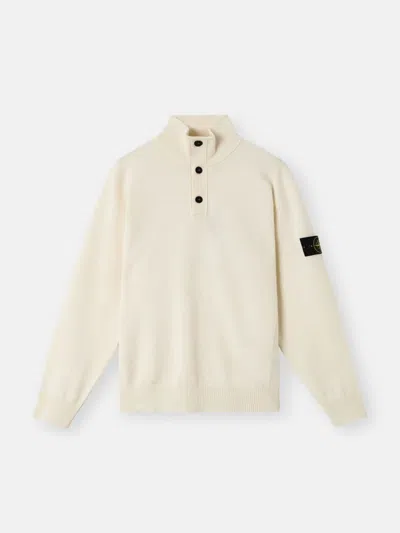 Stone Island Ls Polo In Neutral