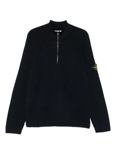 Stone Island Ls Polo In Black