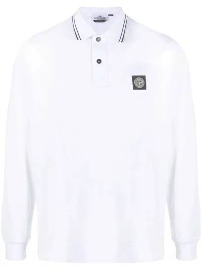 Stone Island Ls Polo In White