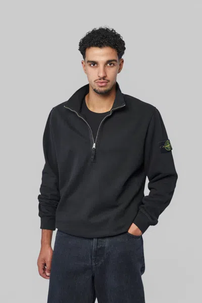 Stone Island Ls Polo In Black