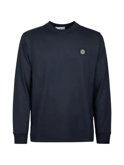 Stone Island Ls Tshirt In Blue