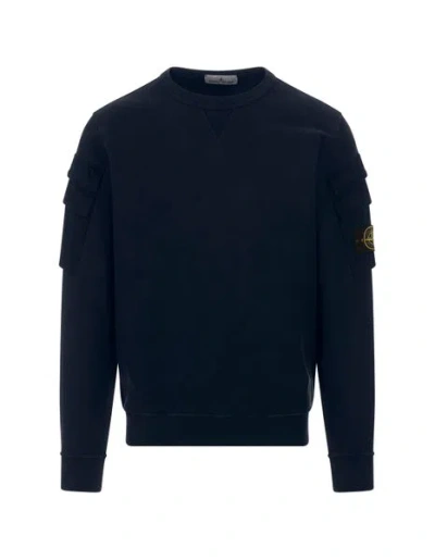 Stone Island Luxurious Soft Cotton Compass Patch Sweatshirt For Men In V0020