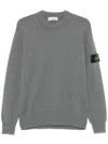 Stone Island Compass-motif Sweatshirt In Gray