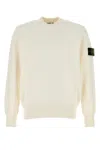 Stone Island Wool Blend Sweatshirt With Iconic Logo Patch And Timeless Design