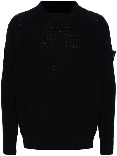 Stone Island Sweater In Blu