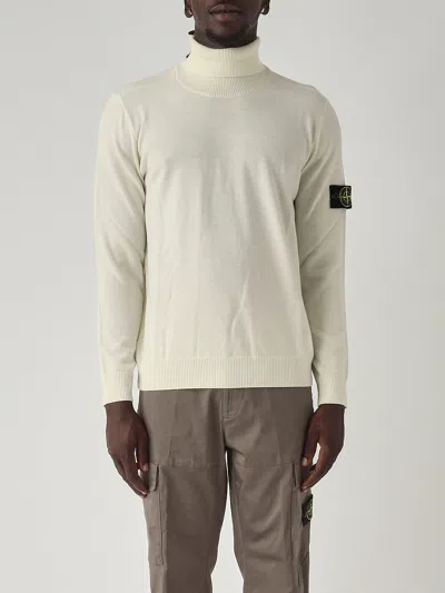 Stone Island Maglia Rws Sweater In White