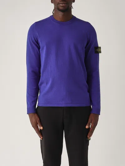 Stone Island Maglia Sweatshirt In Blu Royal