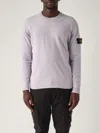 Stone Island Compass-motif Jersey-fleece Sweatshirt In Lilla