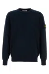 Stone Island Midnight Blue Cotton Sweatshirt In Blue