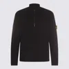 Stone Island Ribbed Crewneck Sweater Fitted Shape In Black