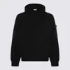 Stone Island Organic Cotton Fleece Hoodie In Black