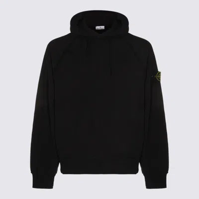 STONE ISLAND STONE ISLAND BLACK COTTON SWEATSHIRT