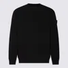 Stone Island Stretch Cotton Fleece Ghost Crewneck Sweatshirt In Black