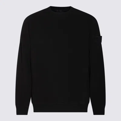 STONE ISLAND STONE ISLAND BLACK COTTON SWEATSHIRT
