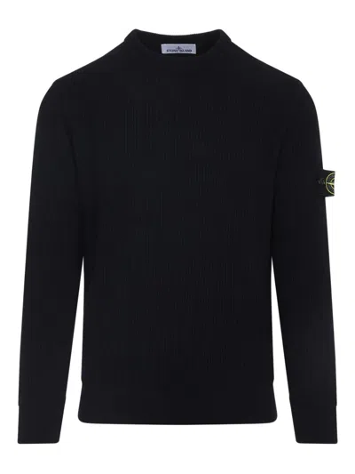 STONE ISLAND RIBBED WOOL TURTLENECK SWEATER
