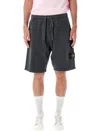 Stone Island Fleece Bermuda Shorts In Gray