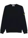 Stone Island Lightweight Wool Crew Neck Pullover In Black