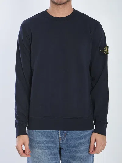 Stone Island Malfilé Sweatshirt In Blue