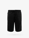 Stone Island Stretch Cotton Bermuda Shorts In Black