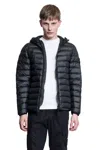 Stone Island Black Patch Down Jacket In Black