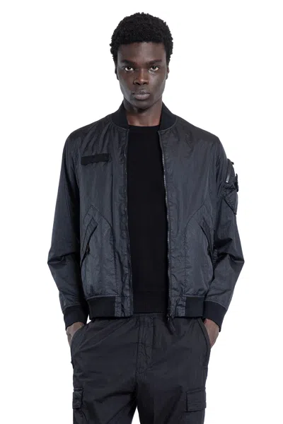 Stone Island Man Black Jackets