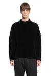 Stone Island Black Mock Neck Sweater In Black