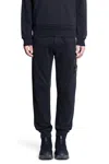Stone Island Man Black Trousers In Black