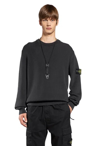 Stone Island Organic Cotton Sweatshirt In Gray