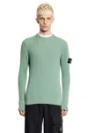 Stone Island Ribbed Virgin-wool Jumper In Blue