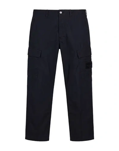 Stone Island Man Pants Midnight Blue Size 30 Organic Cotton In Multi