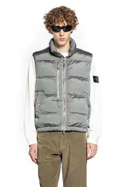 Stone Island Man Silver Vests