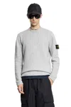 Stone Island 5100056 Lambswool Sweater In Gray