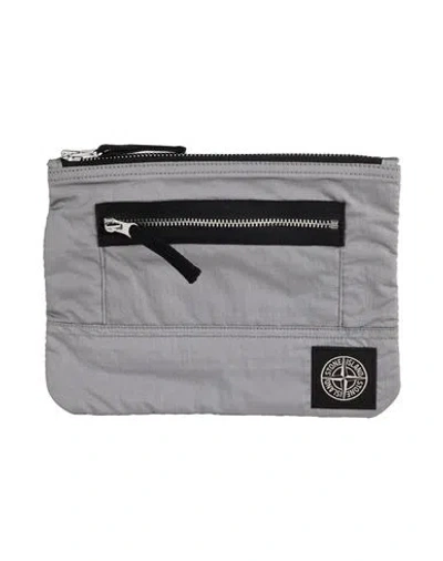 Stone Island Man Wallet Grey Size - Polyamide In Gray