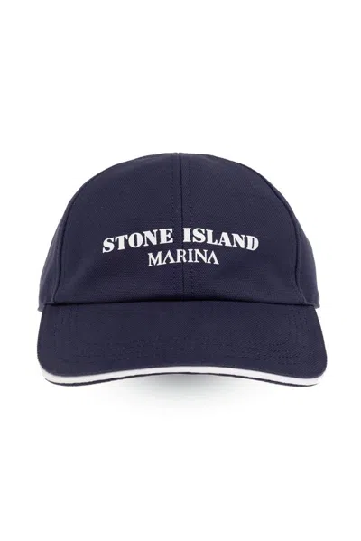 Stone Island Marina Collection Baseball Cap In Navy