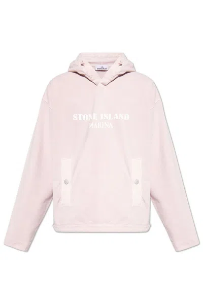 Stone Island Marina Collection Hooded Sweatshirt In Pink