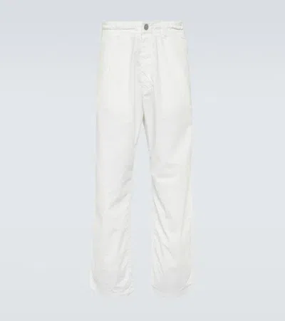 Stone Island Marina Cotton Straight Pants In White