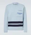 Stone Island Marina Logo-print Striped Wool Sweater In Blue