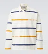 Stone Island Striped Cotton Shirt In White