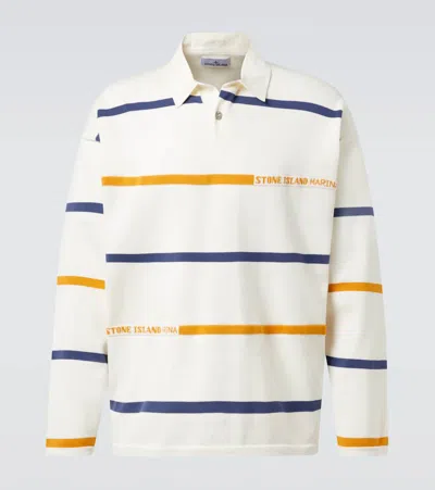 STONE ISLAND MARINA STRIPED COTTON POLO SHIRT